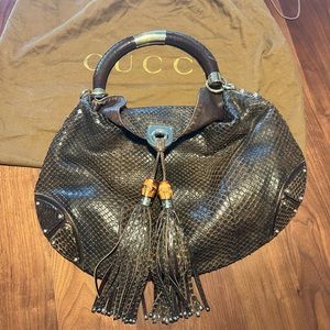 GUCCI Python Large Indy Bag Vintage